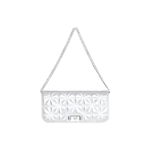 REBECCA MINKOFF Полиуретан Сумка Сумка через плечо Клатч Женская Серебряная