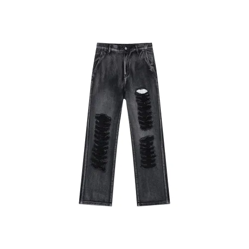 SUPEREALLY Серые Унисекс Джинсы