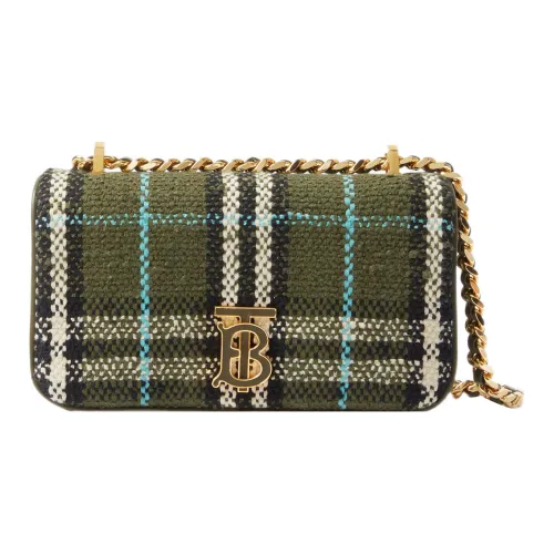 Burberry Сумка через плечо из коровьей кожи Mini Женская Оливково-зеленая