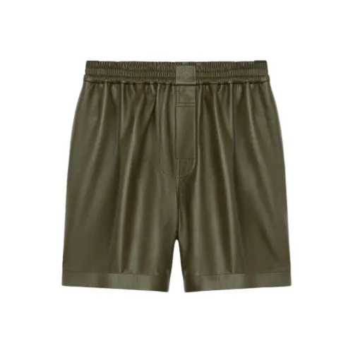 LOEWE SS25 Повседневные шорты Мужские Хаки зеленый