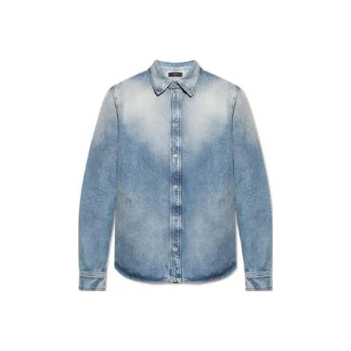 AMIRI Blue Men's Denim Jackets AMIRI Синий Мужские Джинсовые Куртки