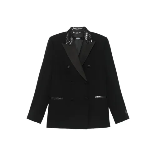 VERSACE SS25 Бизнес-костюм Куртка Женская Черная