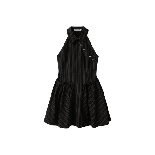 DIDDI MODA Черные Женские Платья без рукавов