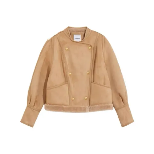 BEBE FW24 Вельвет Feel Пальто Женское Светлый Верблюжий