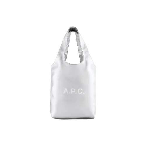 A.P.C Полиуретан ПУ (полиуретан) Тоут Сумка Сумка для покупок Сумка Маленькая Унисекс Серебряная