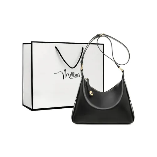 MILLIE'S Сумка через плечо из коровьей кожи сумка-тоут обычная женская черная кофейная