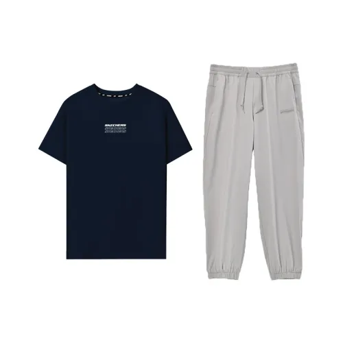 Skechers Basic Activity Series Повседневная Спортивная Одежда Мужской Двухкомпонентный Комплект