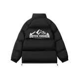 Чёрный хлопковый пуховик