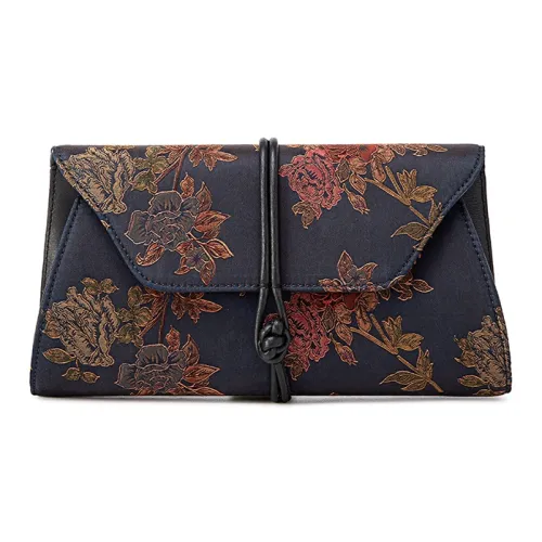 Liang Jin Ji Облако Марля+Спилок коровья Клатч Маленький Women's Silver Songjin