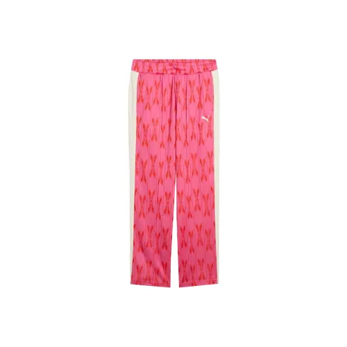 PUMA Вязаные тренировочные брюки мужские розовые