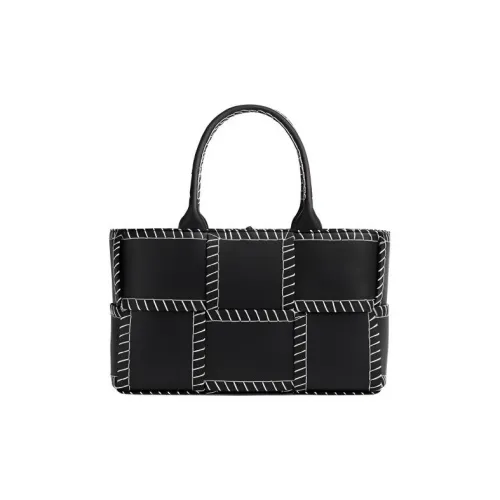 Bottega Veneta Arco Sheepskin Tote Bag Shopping Bag Handbag Small Women's Black