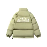 Серый, зеленый, одиночный хлопковый пуховик