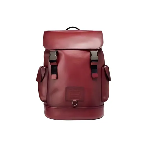 COACH Rivington Кожа С откидной крышкой Рюкзак Мужской Красный