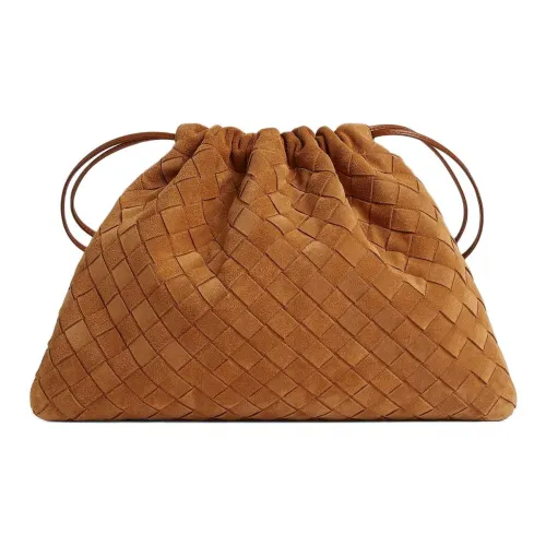 Bottega Veneta Пылесборная сумка Intrecciato Телячья кожа Сумка через плечо Женская Амбер