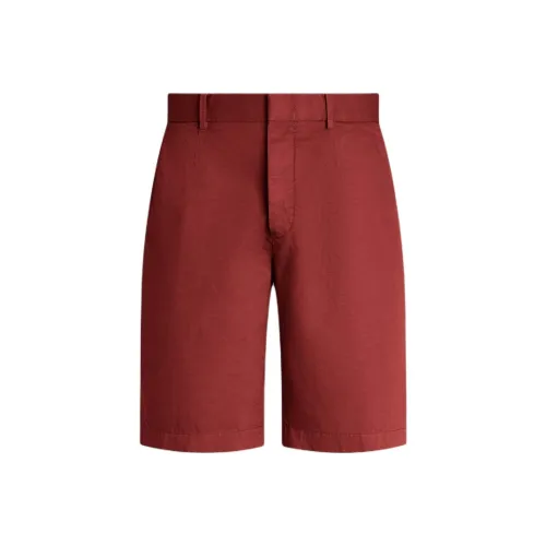 Ermenegildo Zegna Темно-красные Мужские Повседневные Шорты
