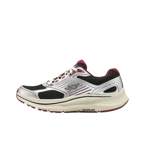 Skechers MEN'S GO Амортизация и Дышащий Низкий Топ Беговые кроссовки Мужские Черный Красный