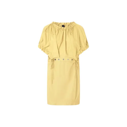 PINKO Короткий рукав Платье Женское Желтое