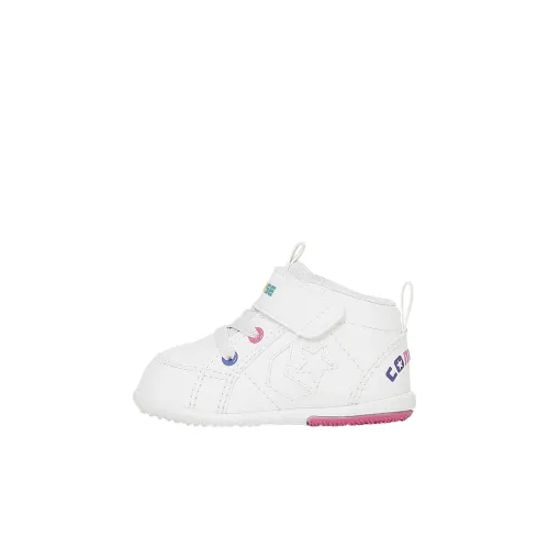 Конверс Anti KICK и устойчивый к истиранию MID Топ Обувь для малышей Белый Розовый Фиолетовый Младенец и Малыш