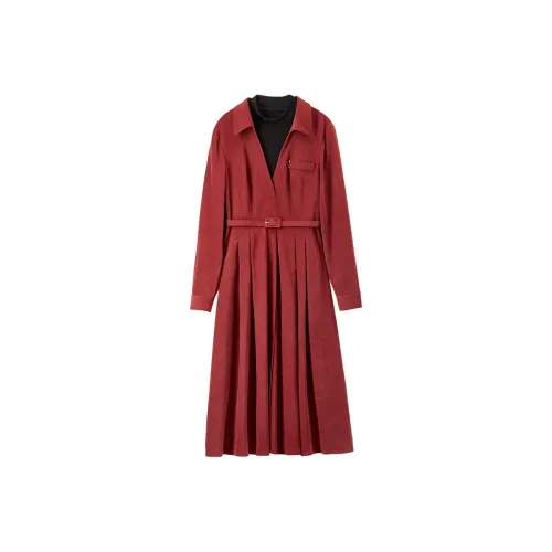 SENTUBILA Длинное платье с длинными рукавами женское