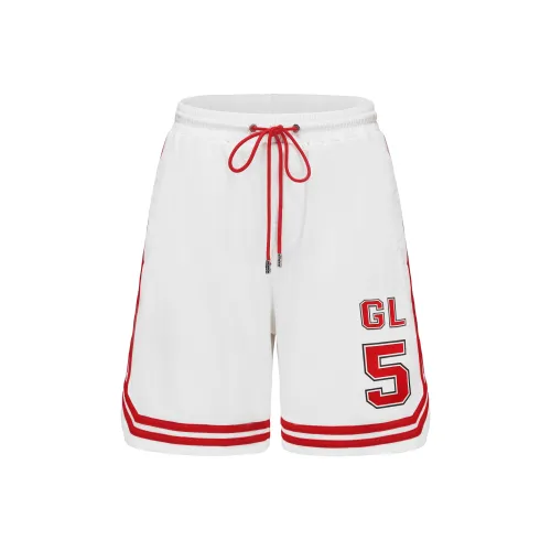 GALLIANO LANDOR Повседневные шорты Мужские Кремовый Белый Красный