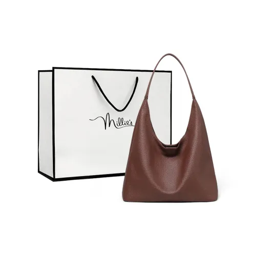 MILLIE'S Коровья кожа с синтетической кожей Сумка на плечо Женская Кофейного цвета