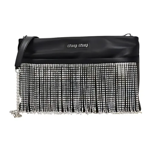 MIU MIU Сумка через плечо из кожи женская черная