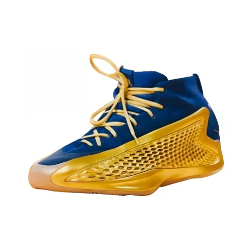 Adidas AE1 Устойчивые к истиранию низкие баскетбольные кроссовки Мужские Синий Золото