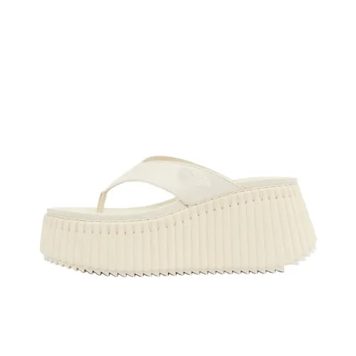 Chloe Nama Резиновая подошва Шлепанцы Женские Белые