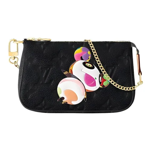 LOUIS VUITTON Takashi Murakami Коллаборация Коровья кожа Сумка через плечо Мини Женская Черная