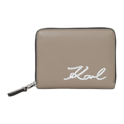 KARL LAGERFELD Полиуретан Держатель для карт кошелек Средний Унисекс Серый Белый