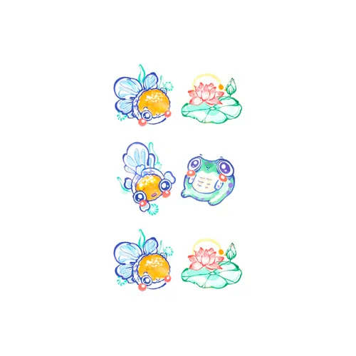 SHITIAN Летняя ночь Лотос пруд Многоцветный Татуировка Наклейка