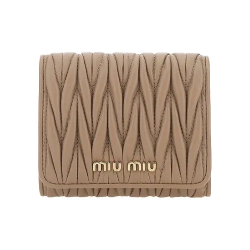 MIU MIU Кожа Кошелек Женский Светлый Умбра
