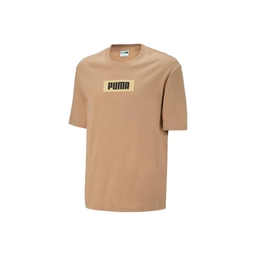 PUMA Пустынный желтый Унисекс Футболка
