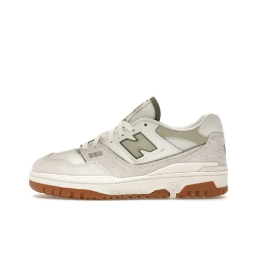 New Balance NB 550 Low Топ Скейтборд Кроссовки Женские Белые Серые