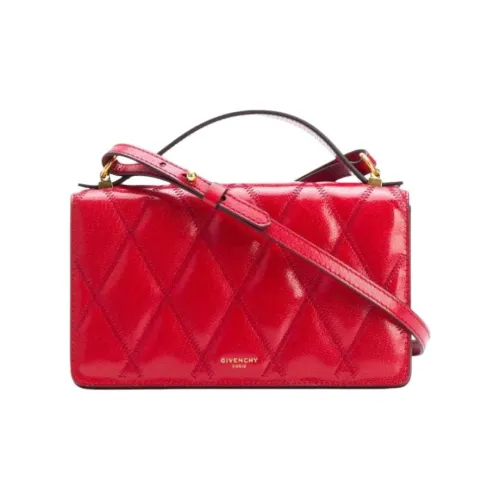 GIVENCHY GV3 Series Козья кожа Портативная Сумка через плечо Сумка на плечо Мини Женская Красная