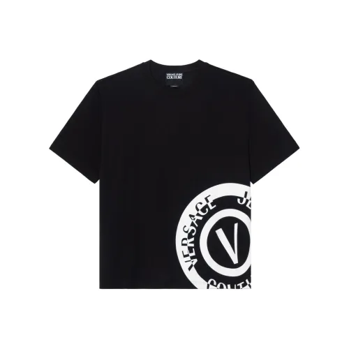 VERSACE JEANS COUTURE Мужские черные футболки