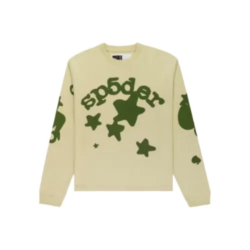 Sp5der T-Shirt Мужская Бежевая Желтая