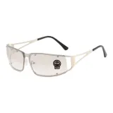 Серебряная оправа с прогрессивными белыми линзами