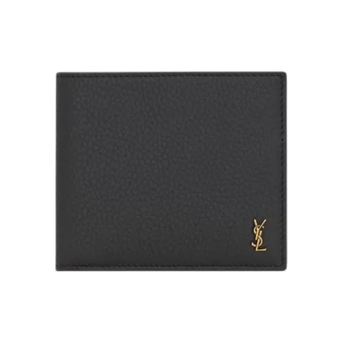 SAINT LAURENT Кожа Кошелек Унисекс Черный