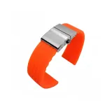 Оранжевый с серебряной застежкой