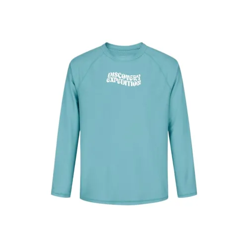 Discovery EXPEDITION Hot Лето Свободный крой Rashguard Темно-мятный T-рубашка Унисекс Озерно-синий