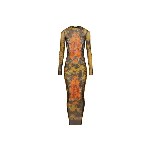 Jean Paul Gaultier FW25 Длинное платье с длинными рукавами женское