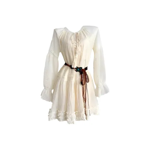 SECFLY OFFICIAL Длинное платье с длинными рукавами женское