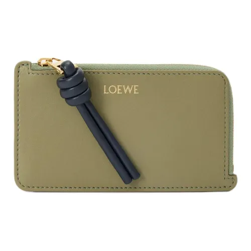 LOEWE Коровья кожа Держатель для карт Женский Эвкалиптово-зеленый и Темно-морской синий