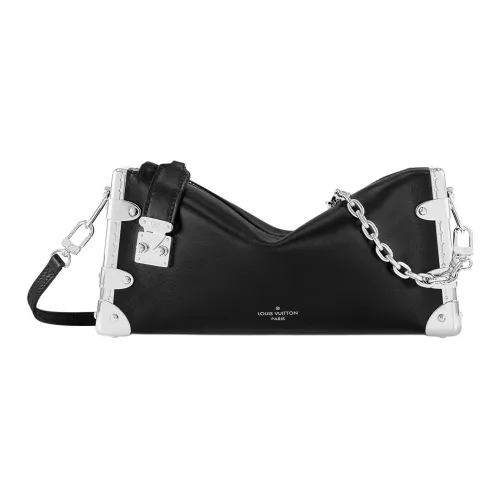 LOUIS VUITTON Slim Trunk Телячья кожа Сумка через плечо Женская Черная