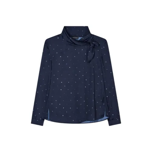 EMPORIO ARMANI FW25 Рубашка Женская Темно-синяя