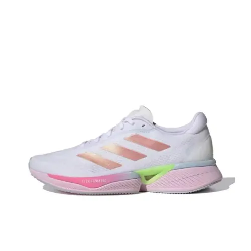 Adidas Supernova Eterno Амортизация Износостойкие Низкие Кроссовки для Бега Женские Белые Розовые