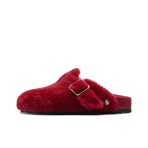 Биркенсток 1774 Домашние тапочки Женские Рождественский красный Узкая версия