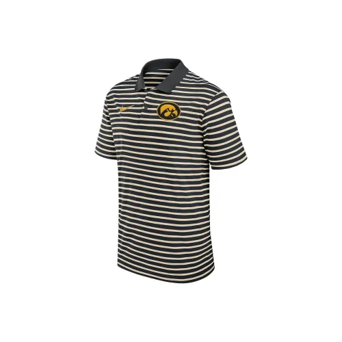 nike Dri Fit CollegeIowa FW24 Мужское Поло Черное