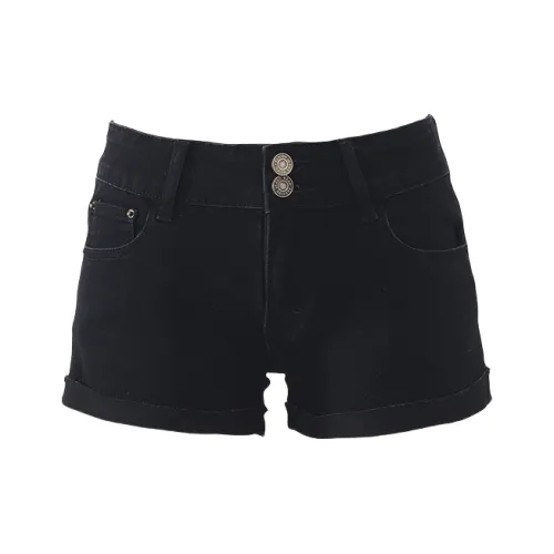 ZXZA Черные Женские Джинсовые Шорты